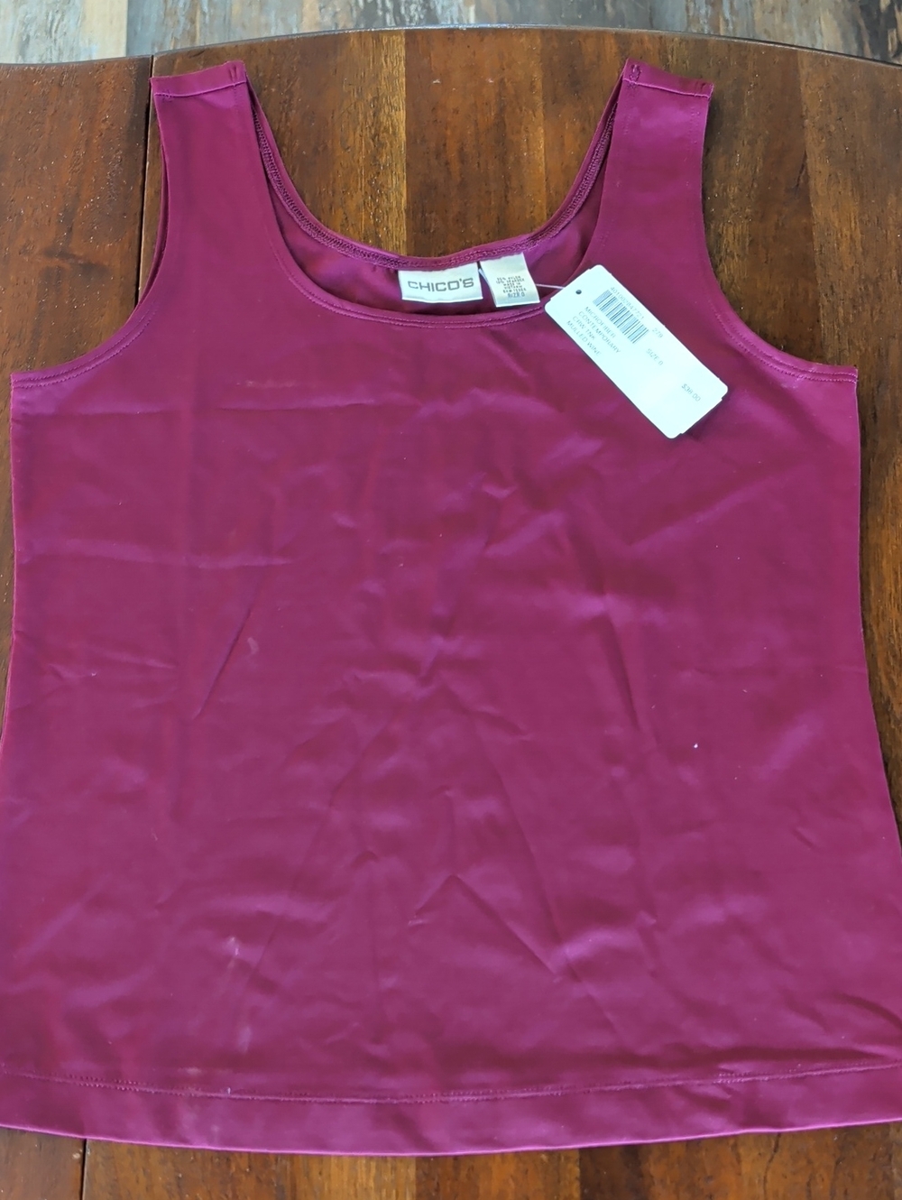 Chico's Sleeveless Scoop Neck Tank - Plum